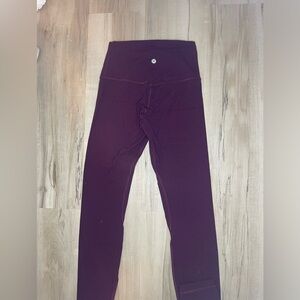 LuLuLemon Wunder Under Burgundy Leggings